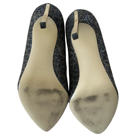 Enzo Angiolini Infinity Metallic Leopard Print Pointed Toe Heels - Picture 10 of 12